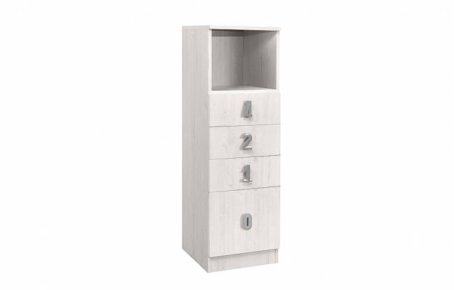 ΣΥΡΤΑΡΙΕΡΑ  NUMERO 4F 40x42x126,5 ΑΣΠΡΟΣ ΔΡΥΣ - ΓΚΡΙΖΟ
