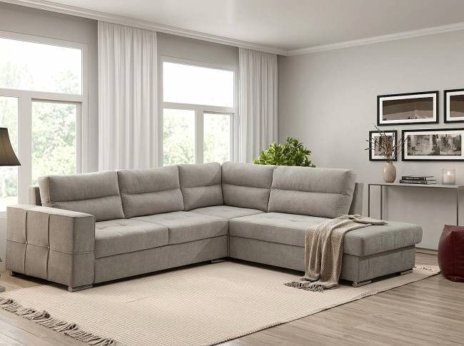 ΓΩΝΙΑΚΟΣ ΚΑΝΑΠΕΣ LISABON ΜΕ ΑΠΟΘΗΚΕΥΤΙΚΟ ΧΩΡΟ 270x222