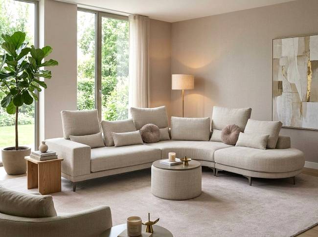 ΓΩΝΙΑΚΟΣ ΚΑΝΑΠΕΣ ROUND LUX 320x285