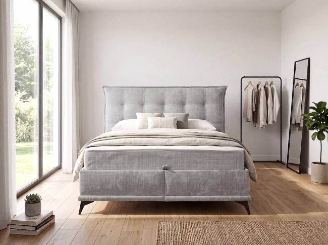 ΚΡΕΒΑΤΙ BALI GREY 140/160/180 ΜΕ ΑΠΟΘΗΚΕΥΤΙΚΟ ΧΩΡΟ