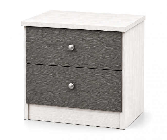 ΚΟΜΟΔΙΝΟ CY 2Σ 48X40X46 ΑΣΠΡΟΣ ΔΡΥΣ-ΓΚΡΙ ΔΡΥΣ