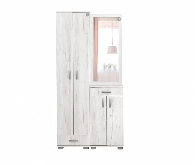 ΕΠΙΠΛΟ ΕΙΣΟΔΟΥ APOLON 01 100x37x209 SNOW OAK