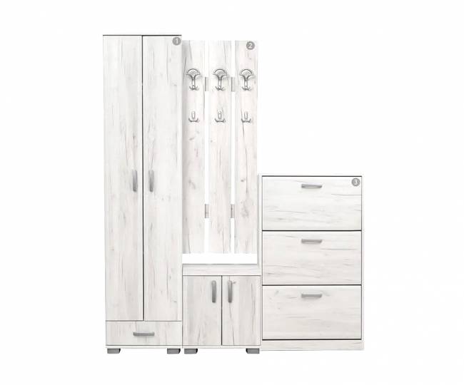 ΕΠΙΠΛΟ ΕΙΣΟΔΟΥ APOLON 02 170x50x209 SNOW OAK