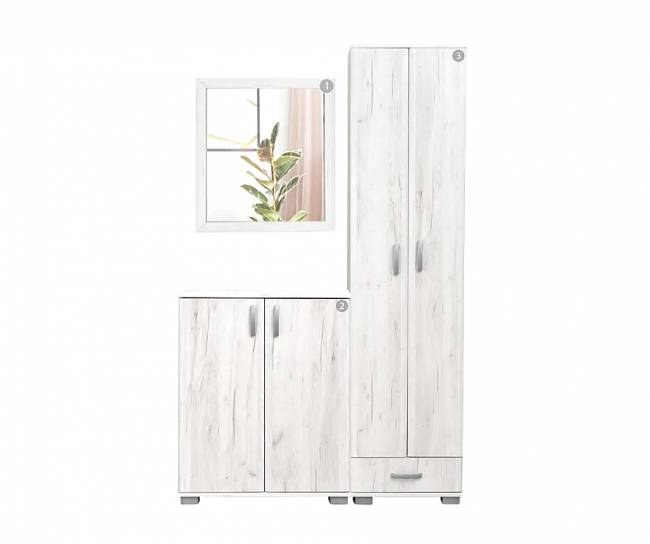 ΕΠΙΠΛΟ ΕΙΣΟΔΟΥ APOLON 03 125x37x209 SNOW OAK