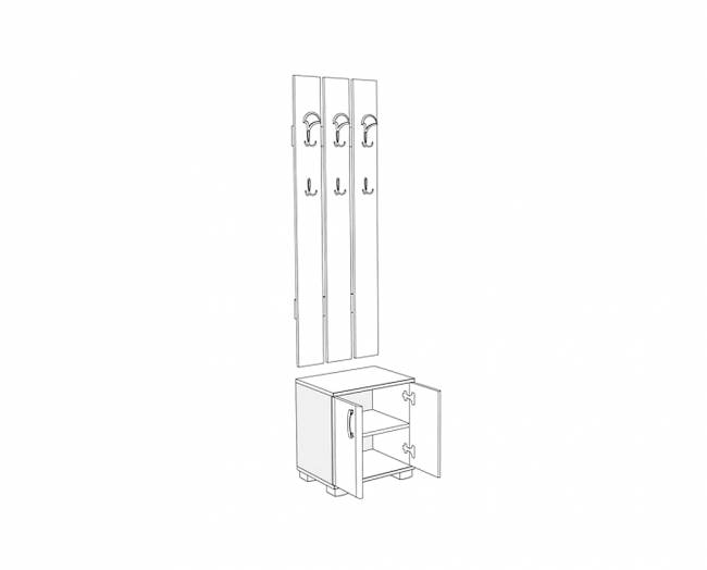 ΕΠΙΠΛΟ ΚΡΕΜΑΣΤΡΑ DONATELO 90x37x209 OAK