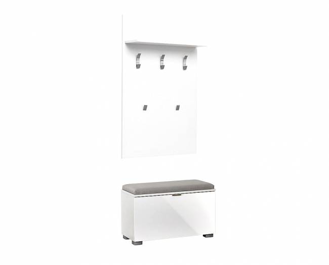 ΕΠΙΠΛΟ ΚΡΕΜΑΣΤΡΑ ELEGANCE MDF 80x38x209 ΑΣΠΡΟ