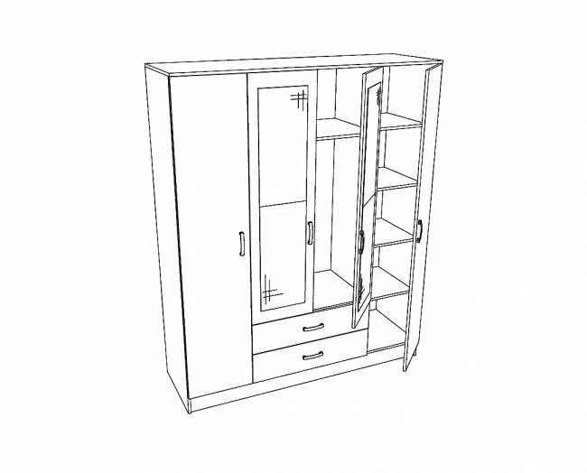 ΕΡΜΑΡΙ IVA K2 83x53x200 SNOW OAK