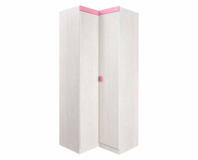ΓΩΝΙΑΚΟ ΕΡΜΑΡΙ NUMERO 92,5x90,5/52x218 ΑΣΠΡΟΣ ΔΡΥΣ - ΡΟΖ