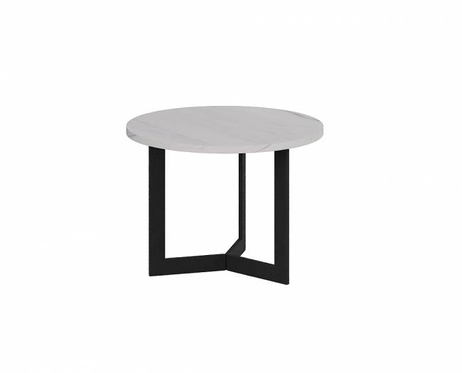 ΤΡΑΠΕΖΑΚΙ SATURN Φ50x37 ΣΕ ΧΡΩΜΑ  ΑΣΠΡΟ ΜΑΡΜΑΡΟ