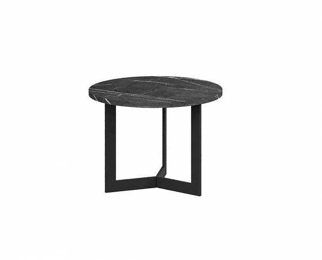 ΤΡΑΠΕΖΑΚΙ SATURN Φ50X37 ΣΕ ΧΡΩΜΑ  ΜΑΥΡΟ ΜΑΡΜΑΡΟ