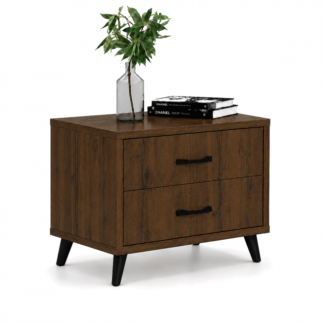 ΚΟΜΟΔΙΝΟ WOOD8 2Σ 54X44X55 ΚΑΡΥΔΙ