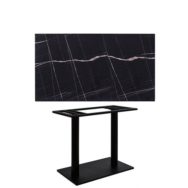 ΟΡΘΟΓΩΝΙΟ ΤΡΑΠΕΖΙ WERZALIT 120x80  BLACK MARBLE