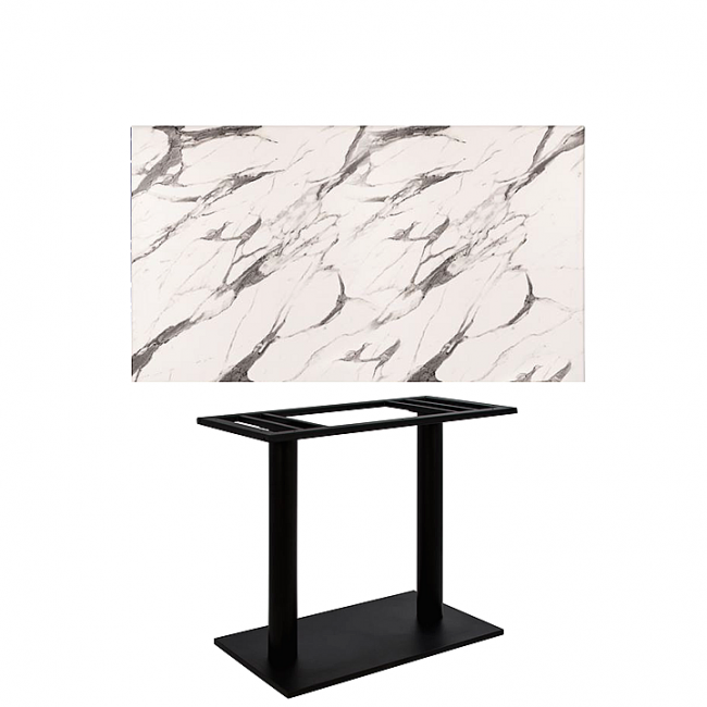 ΟΡΘΟΓΩΝΙΟ ΤΡΑΠΕΖΙ WERZALIT 120x80  WHITE MARBLE