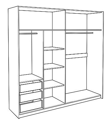 ΣΥΡΟΜΕΝΗ ΝΤΟΥΛΑΠΑ AP180x64x222 SNOW OAK