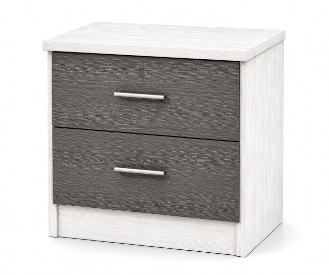 ΚΟΜΟΔΙΝΟ CY 2Σ 48X40X46 ΑΣΠΡΟΣ ΔΡΥΣ-ΓΚΡΙ ΔΡΥΣ