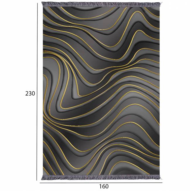 Χαλί Σαλονιού με Κρόσια Μπεζ 160X230