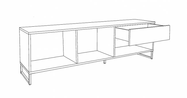 ΒΙΤΡΙΝΑ DENVER 107x35x123 ΔΡΥΣ HALIFA/ΑΣΠΡΟ.