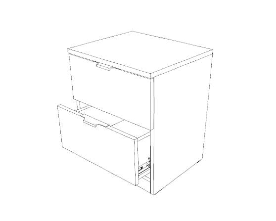 ΚΟΜΟΔΙΝΟ ELEGANCE 2F 45x38x47 NORDIC OAK