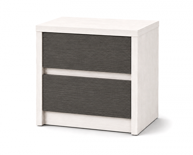 ΚΟΜΟΔΙΝΟ PAOLA 2Σ 48X40X50 ΑΣΠΡΟΣ ΔΡΥΣ- ΓΚΡΙ ΔΡΥΣ