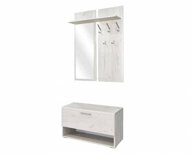 ΕΠΙΠΛΟ ΚΡΕΜΑΣΤΡΑ DONATELO 90x37x209 SNOW OAK