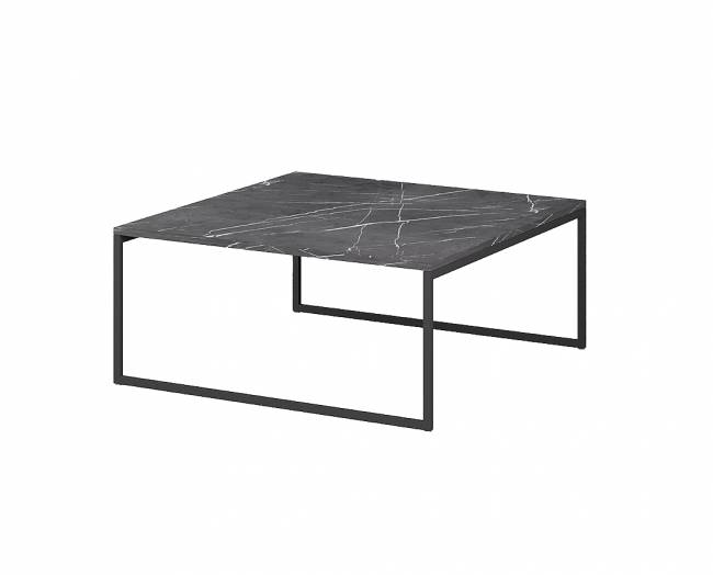 ΤΡΑΠΕΖΑΚΙ VALENCIA 80x80x40 ΜΑΥΡΟ ΜΑΡΜΑΡΟ